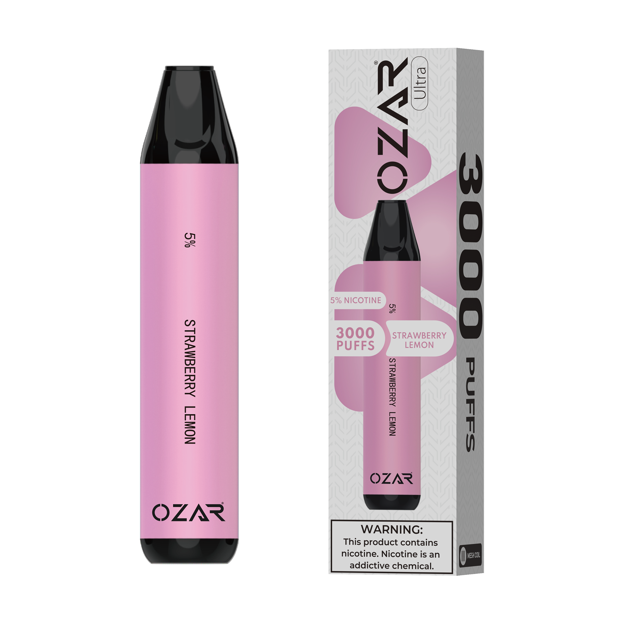 Ozar Ultra Disposable Vape Strawberry Lemon 3000 Puffs